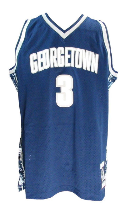 Allen Iverson Hof Autographed Blue Mitchell & Ness Jersey Georgetown Jsa 181840