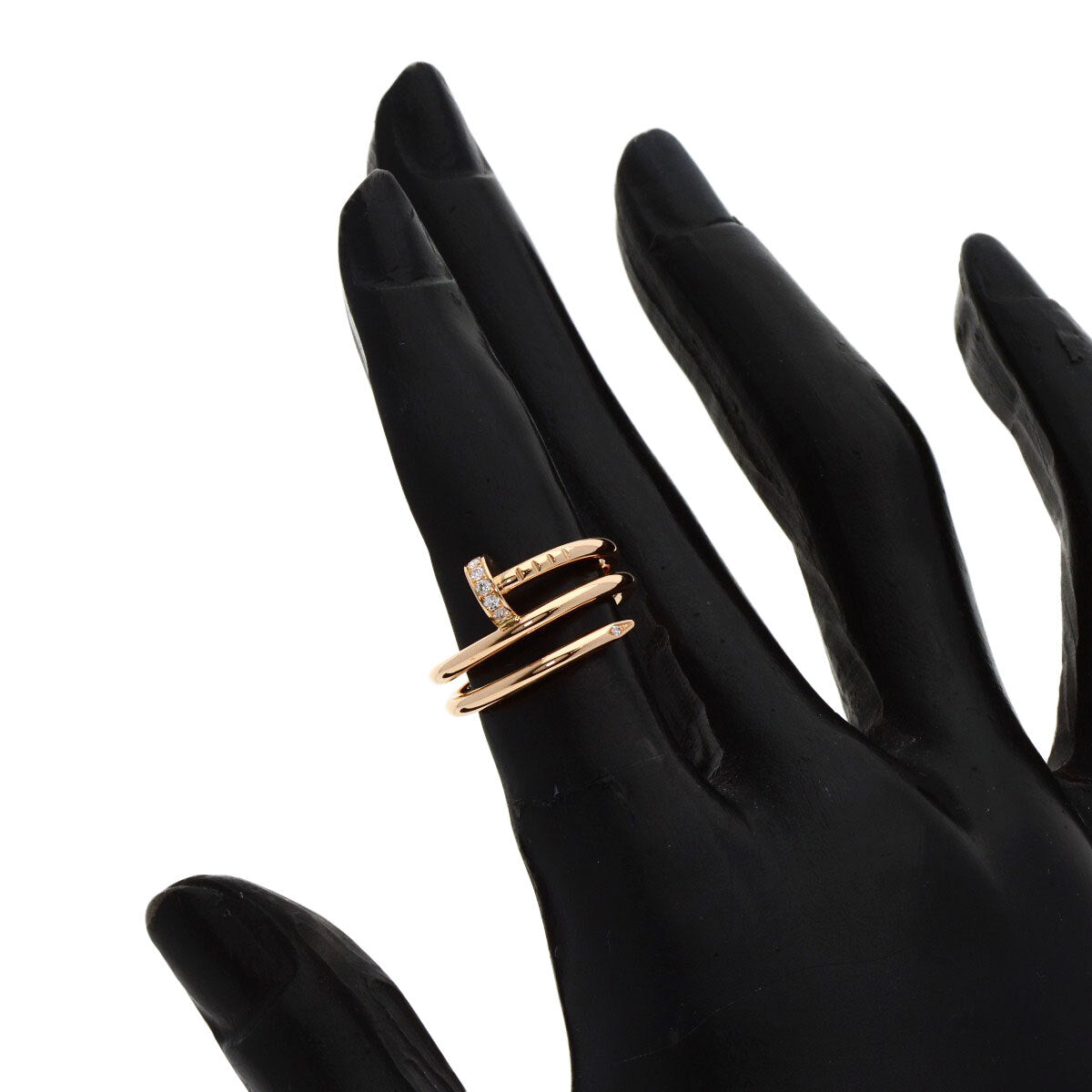 Cartier Ring Juste Un Clou Double Diamond #47 K18