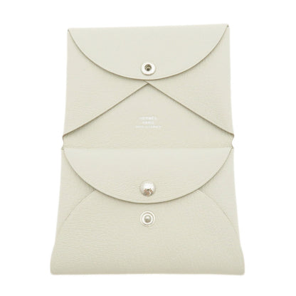 Hermes   Card Case Calvi Duo Chevre Chevre