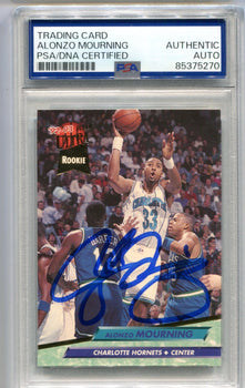 Alonzo Mourning 1992-1993 Fleer Ultra #234 Psa Auto Auth Card