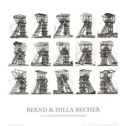 Blac BERND AND HILLA BECHER Fordertumkopfe 27.5" x 27.5" Poster 2005 Photography