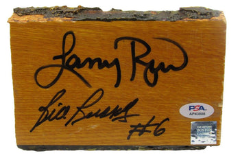 Larry Bird/Bill Russell Dual-Signed Boston Garden Floor 6X4 Board Psa/Dna 197423