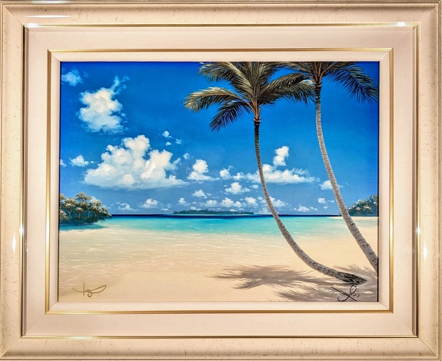 John Al Hogue "Paradise Beach" Diamond Dust Print, Signed, Limited Edition 250