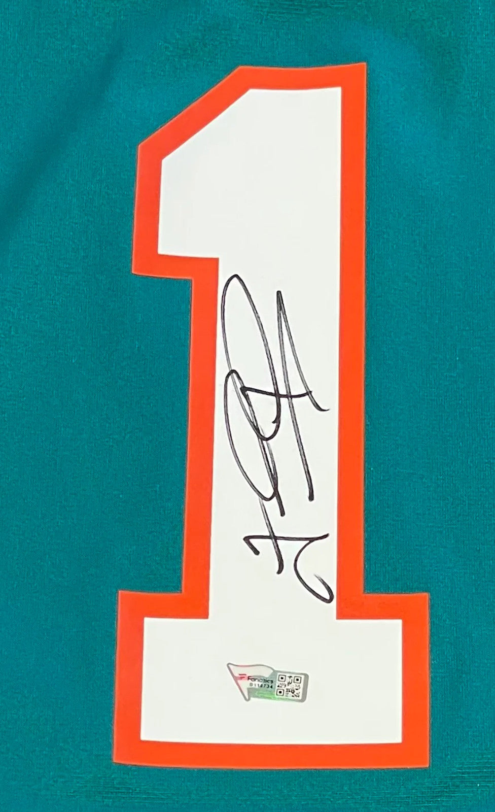 Tua Tagovailoa Autographed Dolphins Throwback