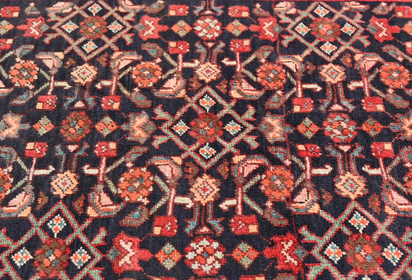 Plum Vintage Tribal Floral Sytle 4X11 Ft