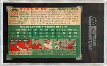 Clem Labine Autographed 1954 Topps Card #121 (Sgc)