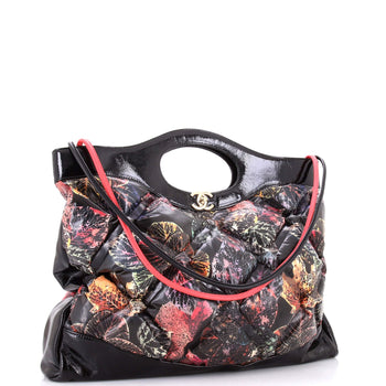 Chanel 31 Shopping Bag Quilted Printed Puffy Leather Xl