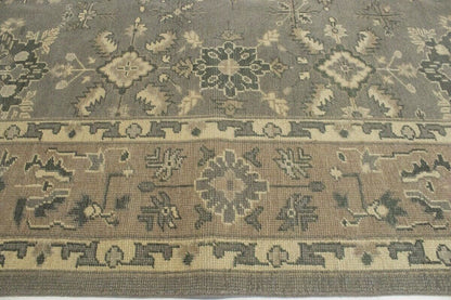 Handmade Muted Brownish Floral Transitional