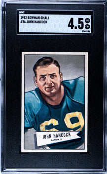 John Hancock 1952 Bowman Small Card #36 (Sgc