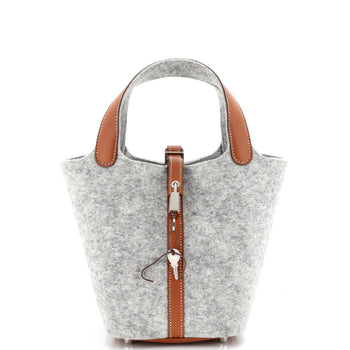 Hermes Picotin Lock Bag Felt With Leather Pm