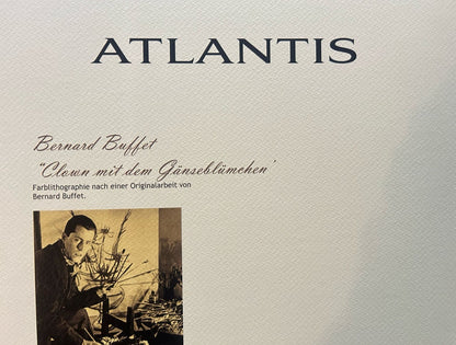 Bernard Buffet Lithograph Certified Coa Signed With Pen Op Numbered With Pencil