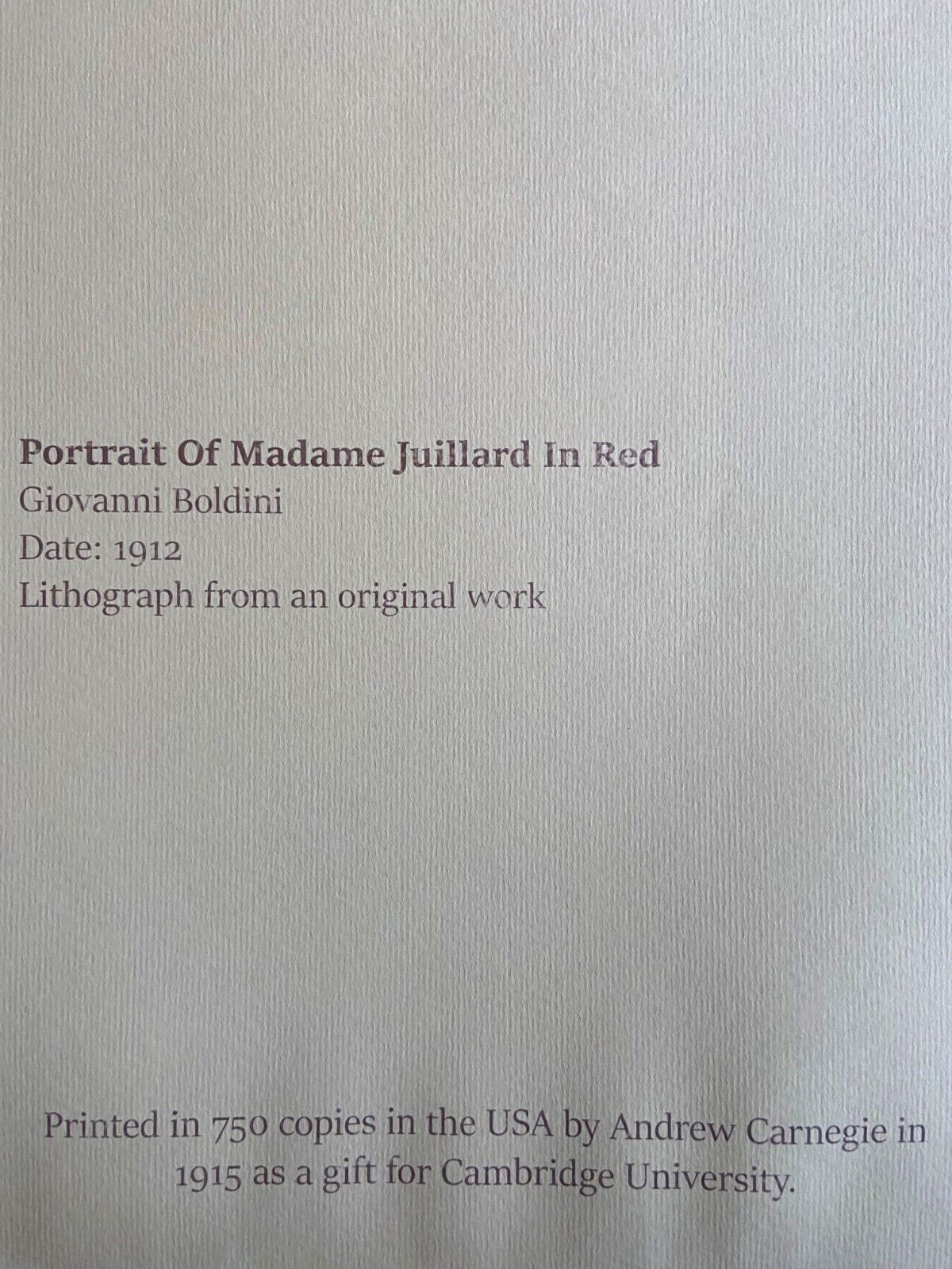 Giovanni Boldini Lithograph Coa E Firma Limitata Pubblicata