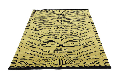Handmade Nepali Wool Oriental Rug Modern Tribal