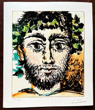 Pablo Picasso 'Bacchus' Lithograph Coa Signed