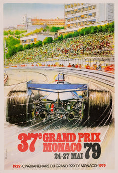 Monaco Grand Prix 1979 Alain Giampaoli Vintage Race Poster