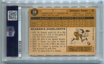 Brooks Robinson 1960 Topps Autographed Card #28 Psa/Dna Certified