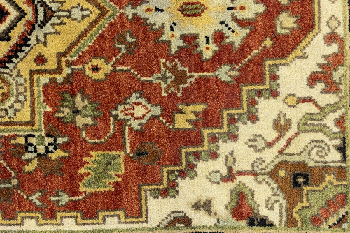 4X6 Ft Geometric Tribal Serapi Rug Wool Oriental