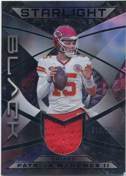 Patrick Mahomes Ii 2024 Panini Black Jersey Card #Sm-Pm 66/199