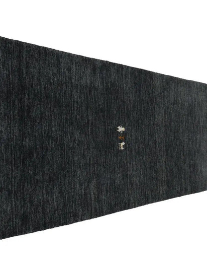 Plush Gabbeh Runner Rug Charcoal Tribal Modern