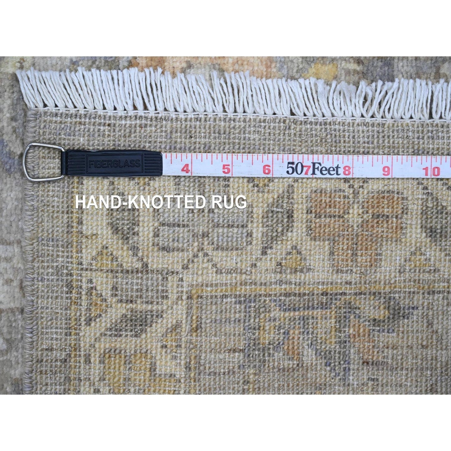 2'7"X11'8" Gray Peshawar Zigler Mahal Design Wool Hand Knotted Runner Rug