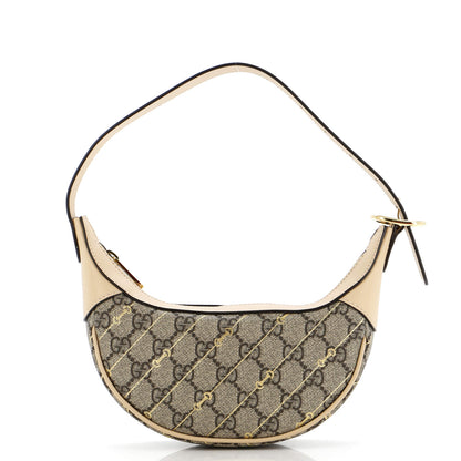 Gucci Ophidia Zip Hobo Print Gg Coated Canvas Mini