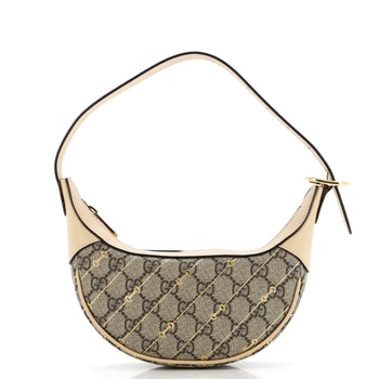 Gucci Ophidia Zip Hobo Print Gg Coated Canvas Mini