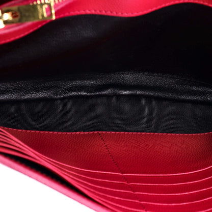 Saint Laurent Classic Monogram Wallet On Chain Leather