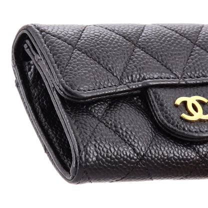 Chanel Classic Flap Card Case Quilted Caviar