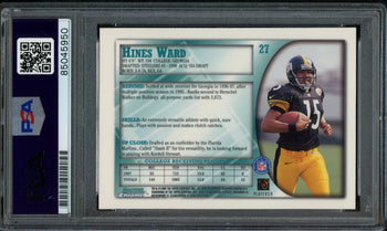 Hines Ward Steelers Autographed 1998 Bowman Chrome Rookie Card #27 Psa/Dna