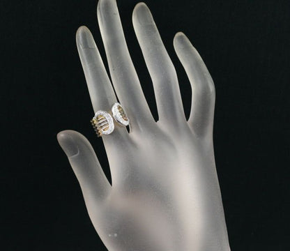 Cartier Ring Diamond 2C Double C C2 3Color Lm Eu55 18K Yg/Wg/Pg
