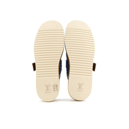 Louis Vuitton Cosy Flat Clog Mules Monogram Denim