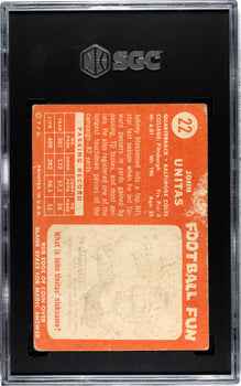 John Unitas 1958 Topps #22 Sgc 1.5