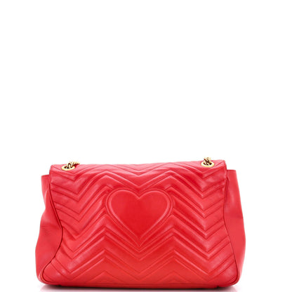 Gucci Gg Marmont Flap Bag Matelasse Leather Large