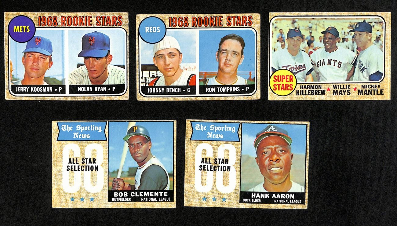 1968 Topps Baseball Card Complete Set (1-598) Bench Ryan Mantle Mays 195367