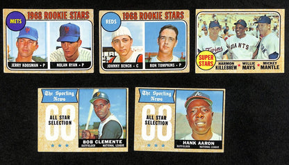 1968 Topps Baseball Card Complete Set (1-598) Bench Ryan Mantle Mays 195367
