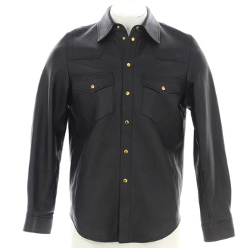 Gucci Men'S Logo Shirt Jacket Leather
