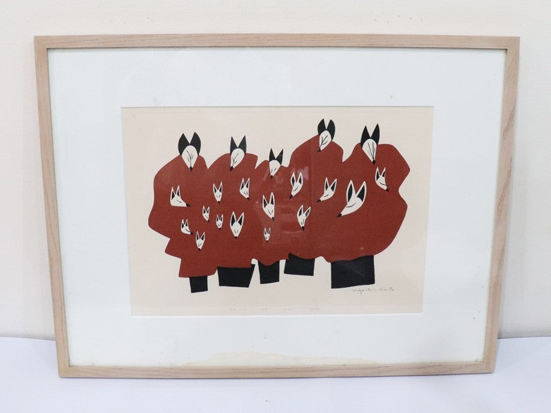 Saito print woodblock Konkon 1976/ 10 100