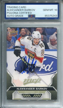 Aleksander Barkov Autographed Upper Deck Card Psa Auto Grade 10