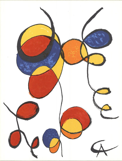 Alexander Calder Spirales " Lithograph Surrealism Multicolor