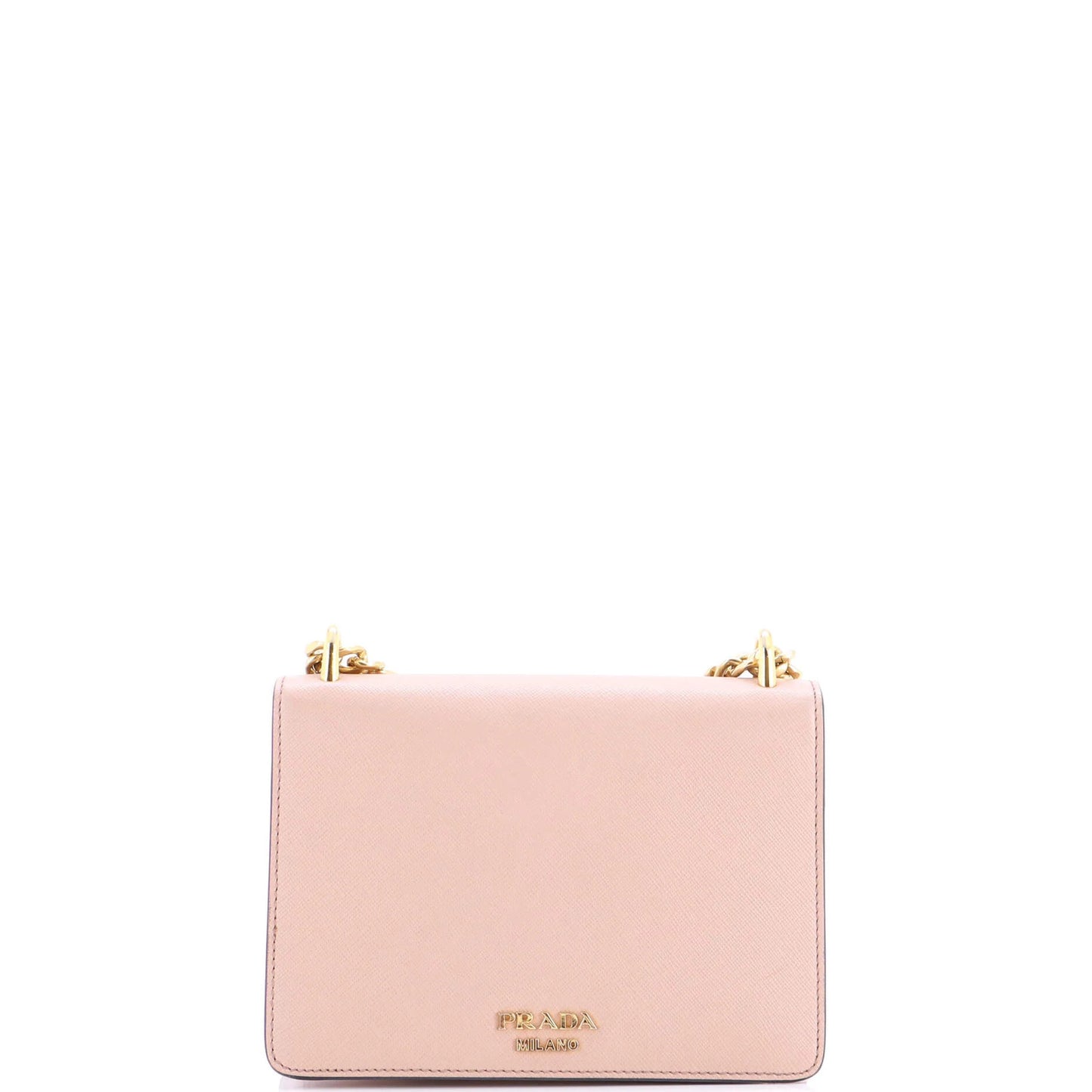 Prada Envelope Flap Chain Shoulder Bag Saffiano Leather Small