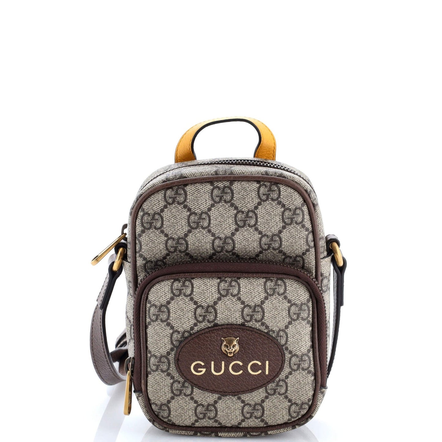 Mini Gucci Neo Vintage Top Handle Crossbody Bag GG Coated Canvas
