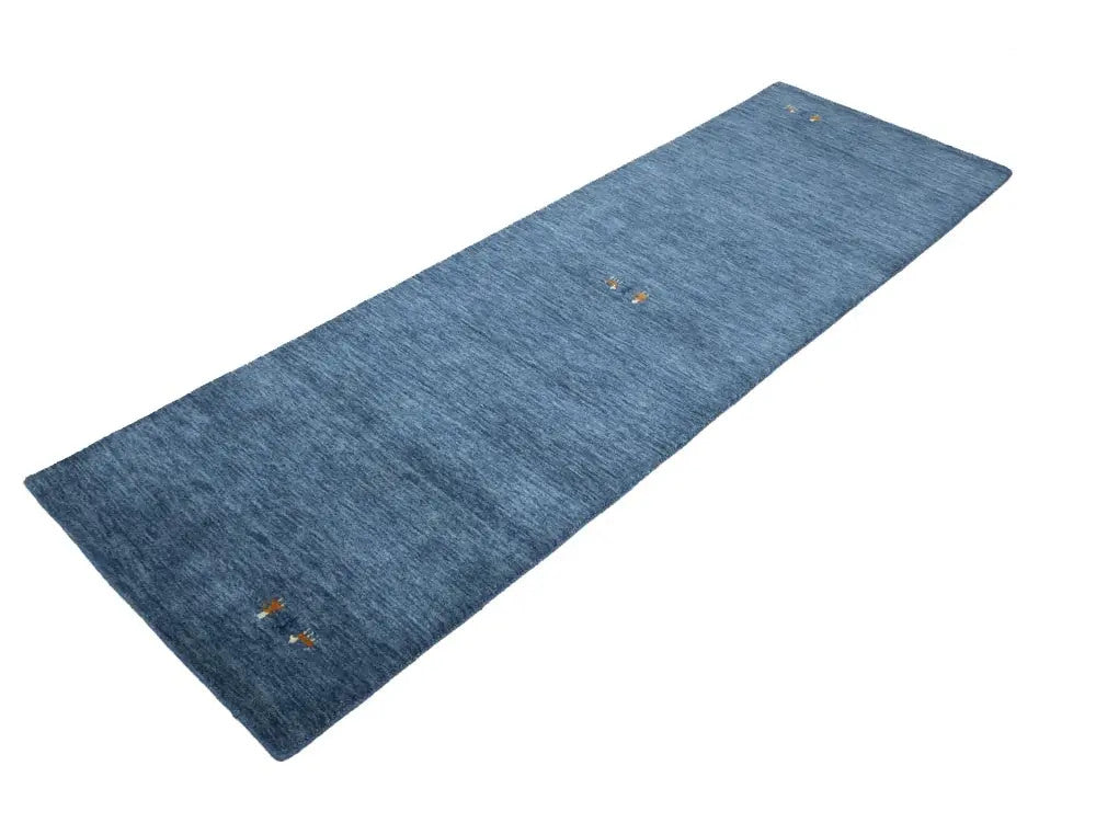 2'6x7'11 Steel Blue Contemporary Tribal 3X8 Gabbeh Runner Rug Modern Wool