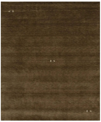 Modern Gabbeh Wool Area Rug Brown Tribal Design