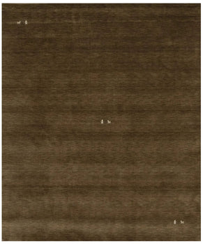 Modern Gabbeh Wool Area Rug Brown Tribal Design