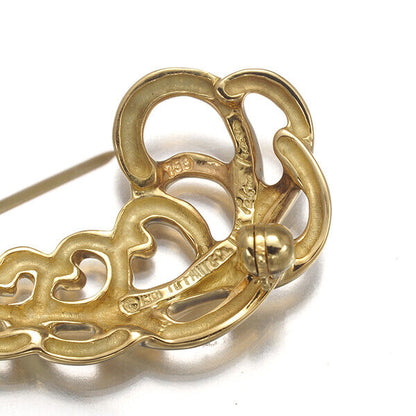 Tiffany&Co. Vintage Brooch Paloma Picasso Leaf 18K 750 Yellow Gold