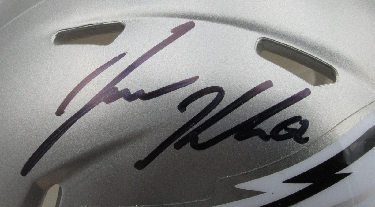 190107 Jason Kelce Autographed Eagles Flash Mini Helmet Witness PSA/ DNA