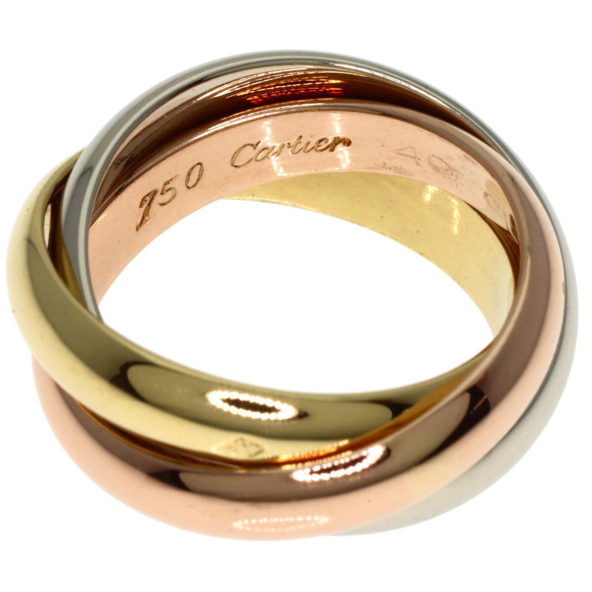 Cartier Ring Trinity Mm #49 K18 Yellow Gold K18