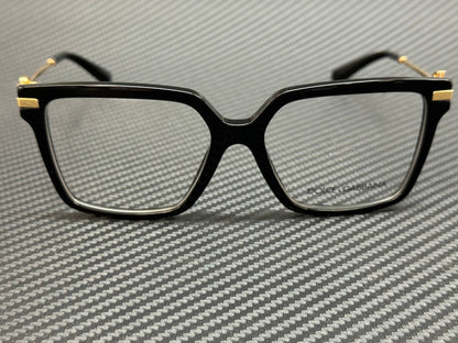 DOLCE & GABBANA DG3397 501 Black Gold Women's 56 mm Eyeglasses