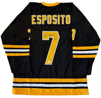 Phil Esposito Autographed Bruins Custom Jersey (Jsa)