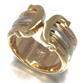 Cartier Ring 2C Double C C2 3Color Lm Eu49 18K 750 Yellow Gold/Wg/Rg